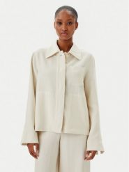 Marc O'Polo Koszula 503 0066 74035 Beżowy Regular Fit. Brązowe koszule Marc O'Polo, bez wzorów, ze lnu, bez kołnierzyka, bez ramiączek. Za 769.99 zł.