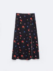 Spódnica damska midi z wiskozy z motywem kwiatowym czarna Brie 906. Czarne spódnice BIG STAR, l, bez wzorów, z tkaniny, midi, dopasowane. Za 179.99 zł.