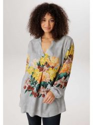 Aniston Bluzka w kolorze szarym rozmiar: 44. Szare bluzki Aniston, bez wzorów, z wiskozy, bez kołnierzyka, bez ramiączek. Za 173.99 zł.