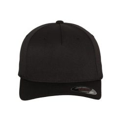 Czapka Flexfit 5 panel. Czarne czapki z daszkiem FLEXFIT, bez wzorów. Za 129.50 zł.