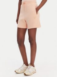 Guess Szorty sportowe V2YD10 K7UW2 Pomarańczowy Regular Fit. Brązowe szorty sportowe Guess, z aplikacjami, z wiskozy. Za 259.99 zł.