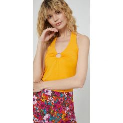 Medicine top damski kolor pomarańczowy. Brązowe topy MEDICINE, l, bez wzorów, bez kołnierzyka, bez ramiączek. Za 49.90 zł.