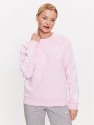 Adidas Bluza IM0209 Różowy Regular Fit. Czerwone bluzy bez kaptura adidas, xs, bez wzorów, z bawełny, bez kaptura, na fitness i siłownię. Za 229.99 zł.