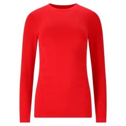 Komplet termoaktywny damski Whistler Mall Seamless. Czerwone bielizna termoaktywna damska WHISTLER, bez wzorów, bez ramiączek. Za 179.99 zł.
