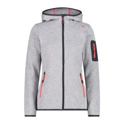Polar z kapturem dla kobiet CMP. Czerwone bluzy z polaru CMP, bez wzorów, z polaru, trekkingowe. Za 297.50 zł.