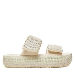 Klapki GOE. Szare klapki GOE, bez wzorów, bez obcasa, bez zapięcia. Za 229.99 zł.