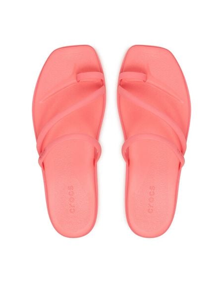 Crocs Japonki Miami Toe Loop Sandal 209862 Różowy. Czerwone japonki Crocs, bez wzorów, z tworzywa sztucznego. Za 150.99 zł.