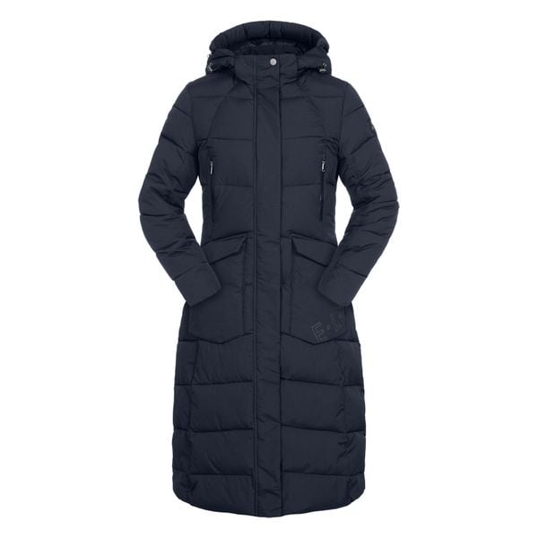 Damski płaszcz jeździecki ELT Saphira Advanced thermique. Niebieskie płaszcze ELT, l, z aplikacjami, z materiału, eleganckie, bez kaptura. Za 813.30 zł.