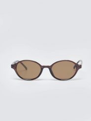 Okulary przeciwsłoneczne damskie brązowe Narani 803. Brązowe okulary przeciwsłoneczne BIG STAR, bez wzorów, z denimu, plastikowe, okrągłe. Za 79.99 zł.