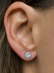 OR Carats Złote kolczyki-wkrętki z diamentami i kamieniami szlachetnymi rozmiar: onesize. Szare kolczyki OR Carats, z diamentem, złote. Za 1,304.99 zł.