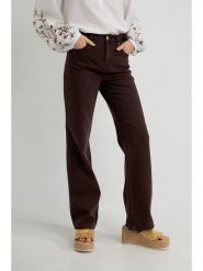 Josephine & Co Spodnie "Serge" w kolorze ciemnobrązowym rozmiar: 38. Brązowe spodnie materiałowe Josephine & Co, bez wzorów, z materiału. Za 219.08 zł.