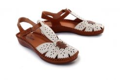 Pikolinos P. VALLARTA 655-0841C1 NATA, sandały damskie. Brązowe sandały Pikolinos, bez wzorów, ze skóry, bez obcasa, bez zapięcia. Za 544.90 zł.