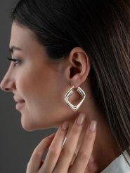 Heliophilia Srebrne kolczyki-kreole rozmiar: onesize. Szare kolczyki Heliophilia, srebrne. Za 333.81 zł.