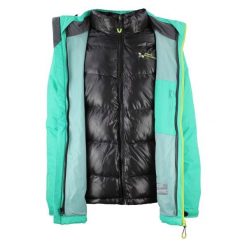 Kurtka narciarska 3 w 1 damska z odwracalnym designem Peak Mountain Acixi. Zielone kurtki narciarskie Peak Mountain, na zimę, m, bez wzorów, z puchu, bez kaptura, narciarskie. W wyprzedaży za 510.50 zł.