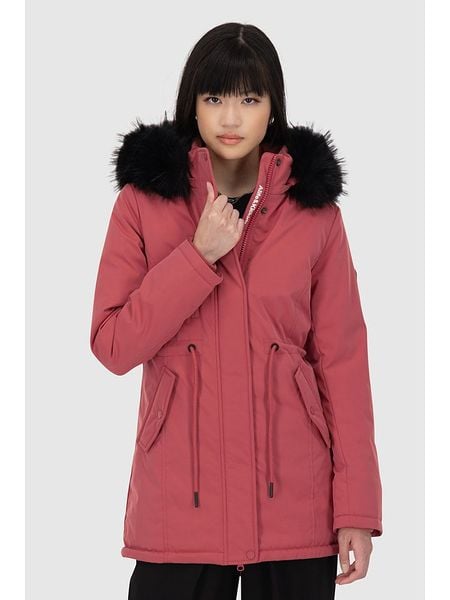 Alife and kickin Parka "KierseyAK" w kolorze łososiowym rozmiar: S. Pomarańczowe płaszcze Alife and Kickin, s, bez wzorów, bez kaptura. Za 302.35 zł.