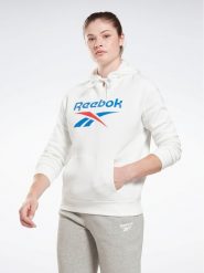 Reebok Bluza Identity Big Logo H54749 Biały Loose Fit. Białe bluzy bez kaptura Reebok, xs, bez wzorów, z syntetyku, bez kaptura, na fitness i siłownię. Za 129.99 zł.