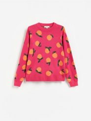 Sweter z bawełną - brudny róż. Czerwone swetry Reserved, l, bez wzorów, z bawełny, bez ramiączek. Za 219.99 zł.