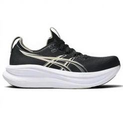 Buty do biegania damskie Asics Gel Nimbus 28. Czarne buty do biegania ASICS, bez wzorów, z materiału, bez zapięcia, do biegania. Za 894.00 zł.