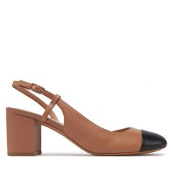 Sandały Geox. Brązowe sandały Geox, bez wzorów, bez obcasa, na słupku, bez zapięcia. Za 569.99 zł.