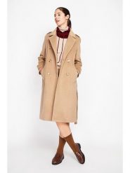 ASSUILI Płaszcz przejściowy w kolorze beżowym rozmiar: 34. Brązowe płaszcze Assuili, z aplikacjami, z tkaniny, klasyczne, bez kaptura. Za 461.21 zł.