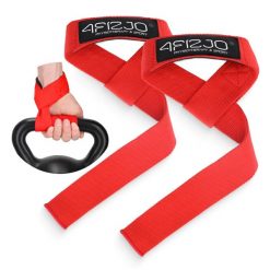 Paski treningowe do martwego ciągu 4FIZJO 2 sztuki. Czerwone paski 4FIZJO, bez wzorów, sportowe. Za 29.99 zł.