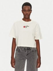 Converse T-Shirt Thorned 10028306-A01 Écru Oversize. T-shirty Converse, s, bez wzorów, z bawełny, bez kołnierzyka, bez ramiączek. Za 89.99 zł.