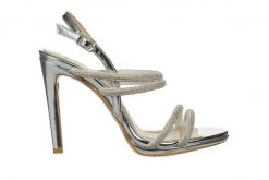 Sandały Bayla-187 589-1729 Silver 187057, Srebrny, Skóra ekologiczna - 36. Szare sandały Bayla, bez wzorów, z materiału, bez obcasa, na platformie, bez zapięcia. W wyprzedaży za 152.10 zł.