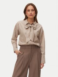 Vero Moda Koszula Islunn 10342449 Beżowy Regular Fit. Brązowe koszule Vero Moda, l, bez wzorów, z bawełny, bez kołnierzyka, bez ramiączek. Za 179.99 zł.