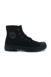 Palladium trampki Pampa Hi damskie kolor czarny. Czarne trampki Palladium, bez wzorów, bez zapięcia. Za 429.99 zł.