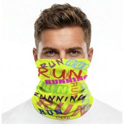 Lekki komin do biegania – jaskrawy żółty. Żółte szaliki i kominy C-LAB, bez wzorów, sportowe. Za 104.50 zł.