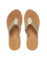 Roxy Japonki ARJL100899 Beżowy. Brązowe japonki Roxy, bez wzorów, z materiału. Za 139.99 zł.