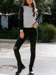 LA Angels Bluza w kolorze szaro-czarnym rozmiar: XL. Czarne bluzy LA Angels, xl, bez wzorów, bez ramiączek, bez kaptura. Za 126.99 zł.