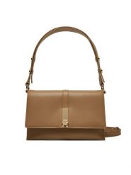 Tommy Hilfiger Torebka AW0AW16893 Beżowy. Brązowe torebki klasyczne Tommy Hilfiger, bez wzorów, ze skóry, bez dodatków. Za 349.99 zł.