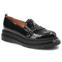 Czarne Półbuty Simen Modne Skórzane Buty Damskie. Czarne półbuty wsuwane Simen, z aplikacjami, ze skóry, biznesowe, bez obcasa, na płaskiej podeszwie. Za 289.00 zł.