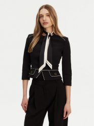 Elisabetta Franchi Marynarka GI-T51-51E2-V560 Czarny Regular Fit. Czarne marynarki i żakiety Elisabetta Franchi, bez wzorów, z syntetyku, bez ramiączek. Za 2,319.00 zł.