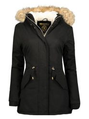 Geographical Norway Parka "Ampuria" w kolorze czarnym rozmiar: L. Czarne płaszcze Geographical Norway, l, bez wzorów, bez kaptura. Za 326.56 zł.
