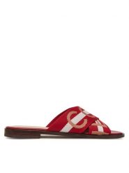 Coccinelle Klapki E4 S07 17 01 01 Czerwony. Czerwone klapki Coccinelle, bez wzorów, z materiału, bez obcasa, bez zapięcia. Za 459.99 zł.