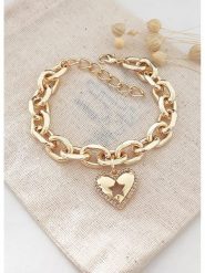 Atelier MIU Pozłacana bransoletka z cyrkoniami rozmiar: onesize. Żółte bransoletki atelier MIU, z cyrkonią, pozłacane. Za 50.45 zł.