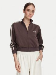 Guess Bluza V6YQ07 K4287 Brązowy Regular Fit. Brązowe bluzy Guess, xs, z aplikacjami, z syntetyku, bez ramiączek, bez kaptura. Za 434.99 zł.