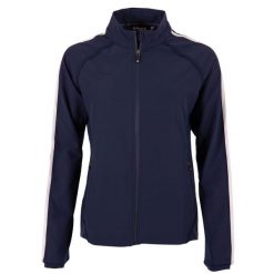 Damska kurtka dresowa z pełnym zamkiem błyskawicznym Reece Brisbane. Niebieskie kurtki REECE, m, bez wzorów, z dresówki, eleganckie, bez kaptura. Za 300.00 zł.