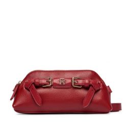 Torebka Tommy Hilfiger. Czerwone listonoszki Tommy Hilfiger, bez wzorów, bez dodatków. Za 409.99 zł.