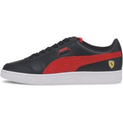 Buty sportowe Puma Ferrari Race Court Legend. Czarne buty sportowe lifestyle Puma, bez wzorów, z syntetyku, bez zapięcia, na fitness i siłownię. W wyprzedaży za 390.00 zł.