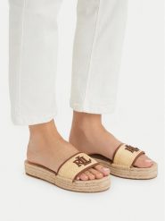 LAUREN RALPH LAUREN Klapki 802P06398003 Beżowy. Brązowe klapki Lauren Ralph Lauren, bez wzorów, z syntetyku, bez obcasa, bez zapięcia. Za 426.99 zł.