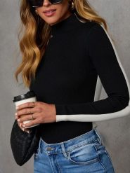 LA Angels Bluzka w kolorze czarno-białym rozmiar: XL. Białe bluzki LA Angels, xl, bez wzorów, bez kołnierzyka, bez ramiączek. Za 140.20 zł.