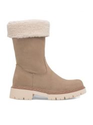 JENNY Botki GAMMA WS5866-23 Beżowy. Brązowe botki Jenny, bez wzorów, z materiału, bez obcasa, na płaskiej podeszwie, bez zapięcia. Za 79.99 zł.
