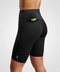Legginsy do tenisa/padla damskie. Czarne legginsy NORDICDOTS, bez wzorów, z materiału. Za 190.00 zł.