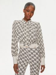 Elisabetta Franchi Bluzka CA-S25-41E2-V410 Écru Regular Fit. Bluzki Elisabetta Franchi, s, bez wzorów, z wiskozy, bez kołnierzyka, bez ramiączek. Za 1,469.00 zł.