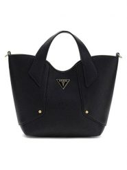 Guess Torebka w kolorze czarnym - 27 x 20 x 10 cm rozmiar: onesize. Czarne torebki klasyczne Guess, z aplikacjami, z materiału, przez ramię, bez dodatków. Za 382.99 zł.