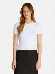 Calvin Klein Jeans T-Shirt J20J225239 Biały Slim Fit. Białe t-shirty Calvin Klein Jeans, s, bez wzorów, z bawełny, bez kołnierzyka, bez ramiączek. Za 139.99 zł.