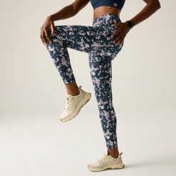 Damskie wpływowe legginsy. Niebieskie legginsy Dare 2b, bez wzorów, z materiału, eleganckie. Za 197.00 zł.